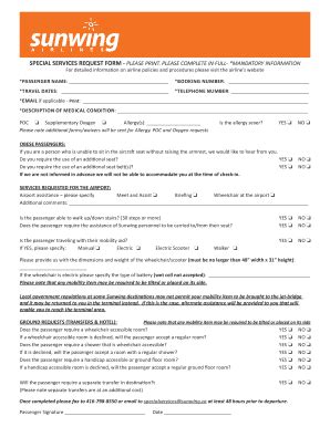 sunwing complaint form